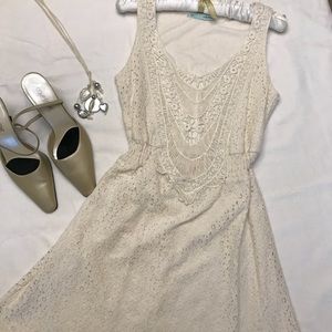 Maurice’s crocheted cream sleeveless dress